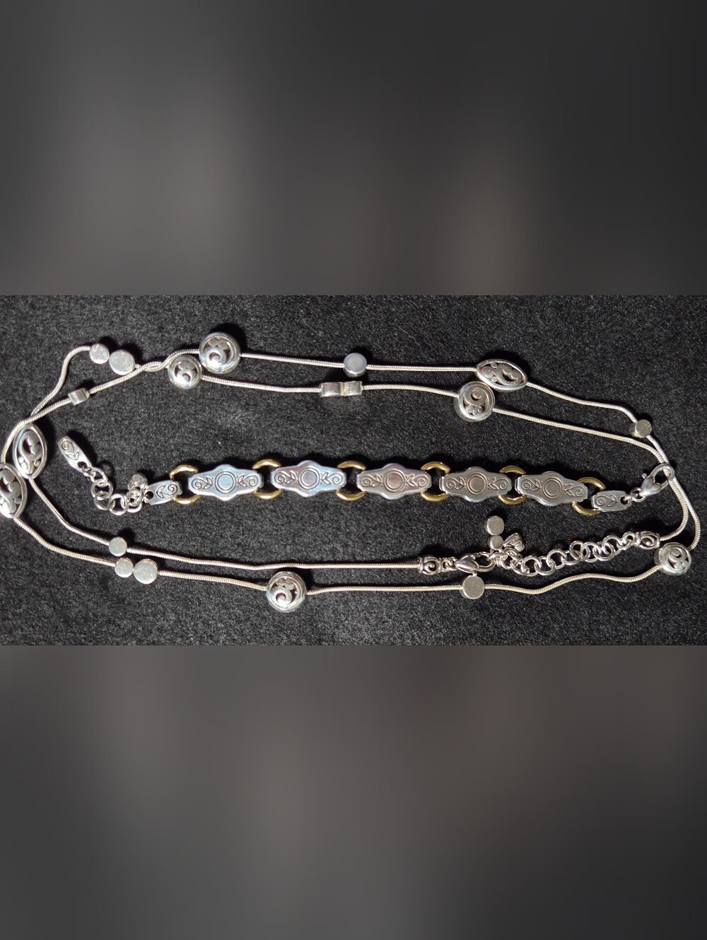 Brighton Contempo Scroll Station 38" Necklace & Celestial Mixed Metals Bracelet